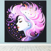 "De essentie van elegantie" Schoonheid van vrouwen Canvas Afdruk (Insitu (Houten vloer))