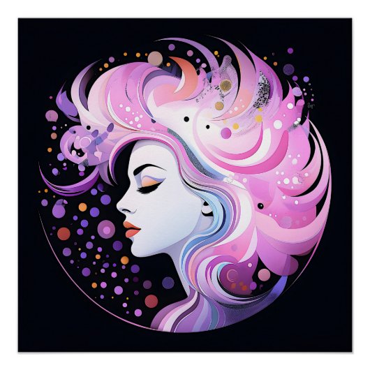 "De essentie van elegantie" Schoonheid van vrouwen Perfect Poster (Voorkant)