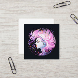 "De essentie van elegantie" Schoonheid van vrouwen Vierkante Visitekaartje