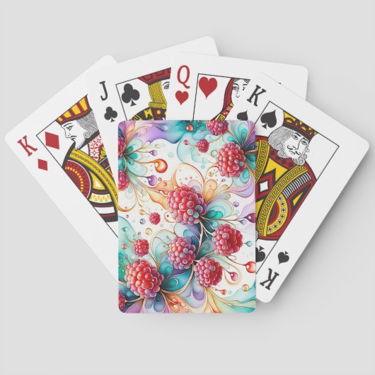 De essentie van framboos pokerkaarten (Achterkant)