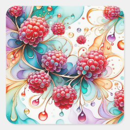 De essentie van framboos ronde sticker