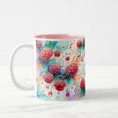 De essentie van framboos tweekleurige koffiemok (Links)