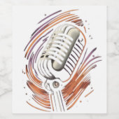 De essentie van live performance wijn etiket (Enkel label)