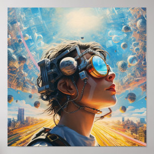 De essentie van vrijheid: een levendig wereld Post Poster