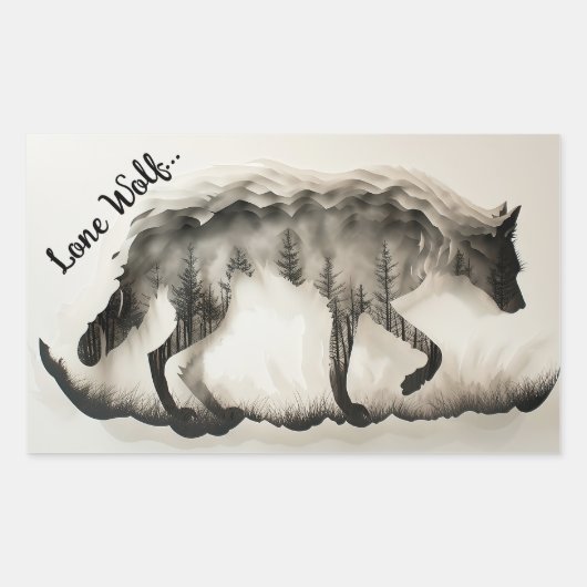 De essentie van wilde natuur rechthoekige sticker (Voorkant)
