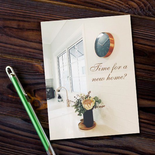 De Estate Agent Adverteren Tijd voor een Nieuw Hui Briefkaart