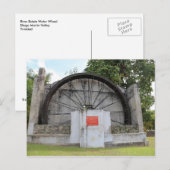De Estate Water Wheel, Trinidad Briefkaart (Voorkant / Achterkant)