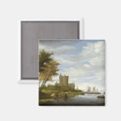 De estuarium met een kasteel magneet (Voorkant / Achterkant)