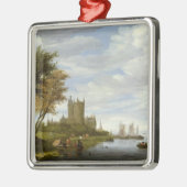 De estuarium met een kasteel metalen ornament (Links)