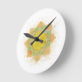 De etherische Bloem van Lotus Ronde Klok (Hoek)