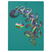 De etherische cascade van harten klembord (Achterkant)