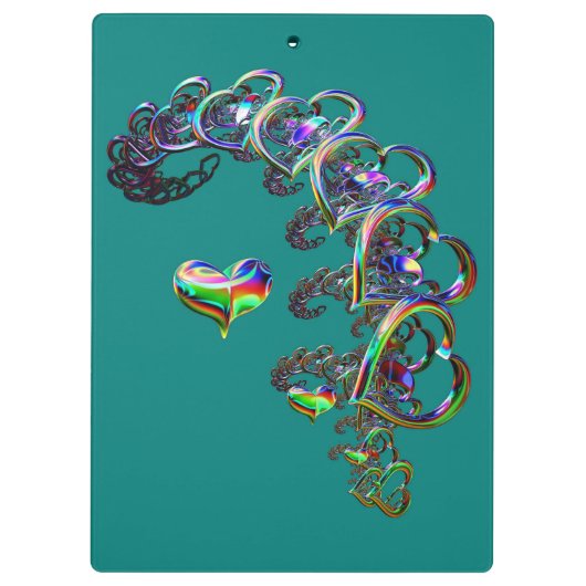 De etherische cascade van harten klembord (Achterkant)