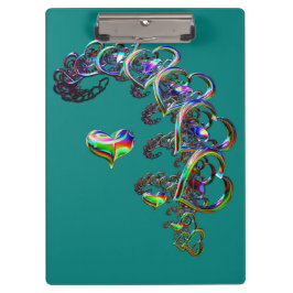 De etherische cascade van harten klembord