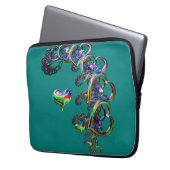 De etherische cascade van harten laptop sleeve (Voorkant Links)
