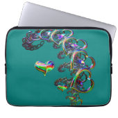 De etherische cascade van harten laptop sleeve (Voorkant)