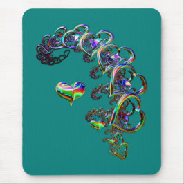 De etherische cascade van harten muismat