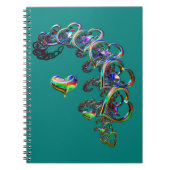 De etherische cascade van harten notitieboek (Voorkant)