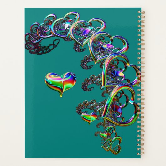 De etherische cascade van harten planner (Achterkant)