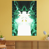 De etherische dualiteit – surrealistische spiegelr canvas afdruk (Insitu (Woonkamer))