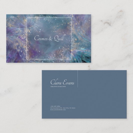De etherische kosmische energie wervelt visitekaartje (Voorkant / Achterkant)