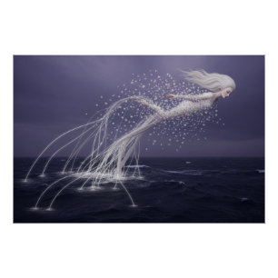 De etherische vlucht van de oceaangeest perfect poster