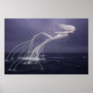 De etherische vlucht van de oceaangeest poster