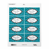 De Etiketten van de Douane van de Turquoise van de (Full Sheet)