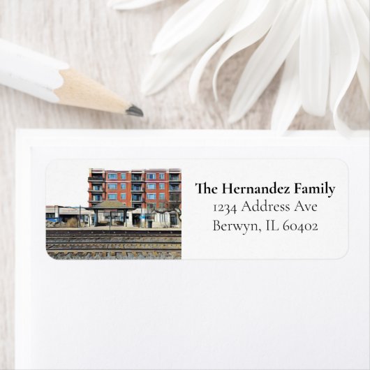 De etiketten van het Adres van Berwyn Illinois Ret (Insitu)