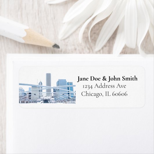 De Etiketten van het Adres van Chicago (Insitu)