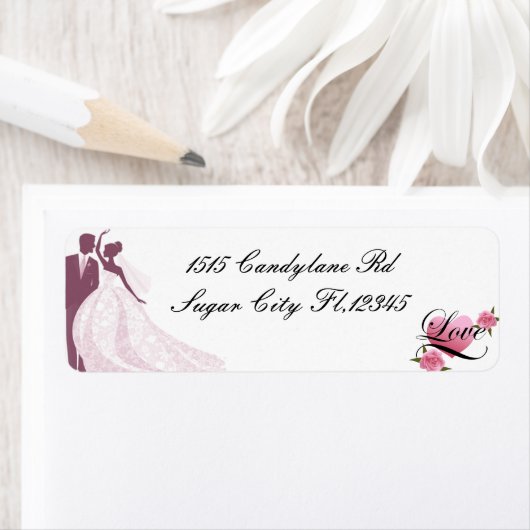 De Etiketten van het Adres van de Bride en van de  (Insitu)