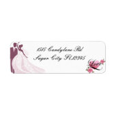 De Etiketten van het Adres van de Bride en van de  (Voorkant)