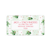 De Etiketten van het Adres van de Kerst met Holly (Voorkant)