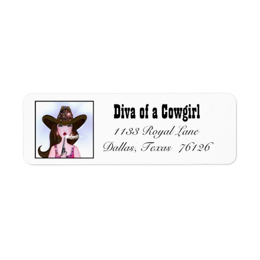 De Etiketten van het Adres van de Terugkeer COWGIR (Voorkant)