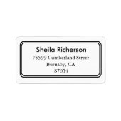 De Etiketten van het Adres van de terugkeer, de St (Voorkant)