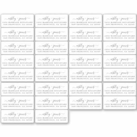 De Etiketten van het Adres van de Terugkeer van de Sticker (Voorkant)