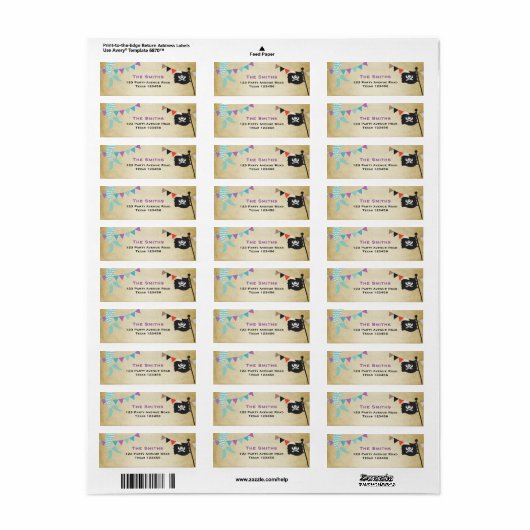 De Etiketten van het Adres van de terugkeer van pi (Full Sheet)