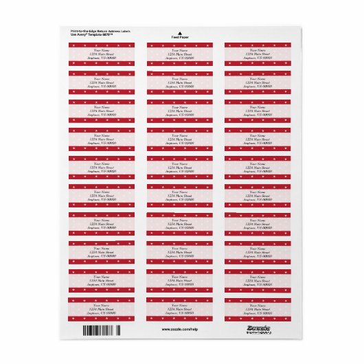 De Etiketten van het Adres van de Terugkeer van st (Full Sheet)