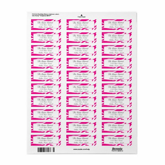 De Etiketten van het Adres van de terugkeer Wilde  (Full Sheet)