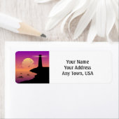 De Etiketten van het Adres van de vuurtoren en van (Insitu)