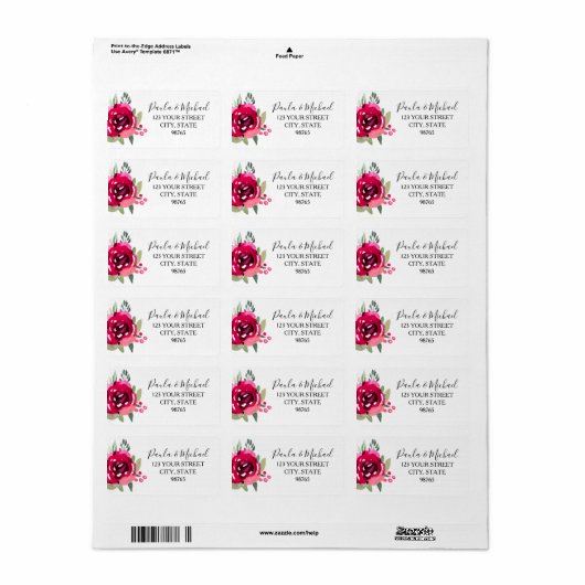 De Etiketten van het Adres van het Adres van de Fl (Full Sheet)