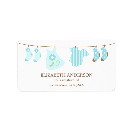 De Etiketten van het Baby shower van de sluiting (Voorkant)