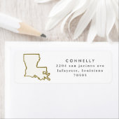 De etiketten van het het staatsadres van Louisiana (Insitu)