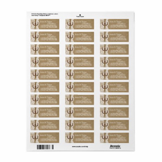 De etiketten van het Kraft-, Lace- en Hoefijzer-Co (Full Sheet)