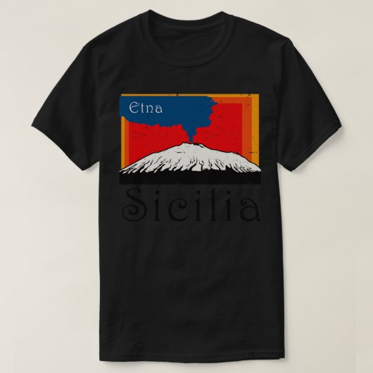 De Etna op Sicilië T-shirt (Design voorkant)