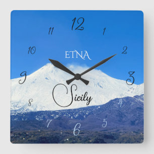 De Etna, Sicilië Vierkante Klok