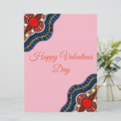De etnische Afrikaanse Kaart van de Valentijnsdag (Staand voorkant)