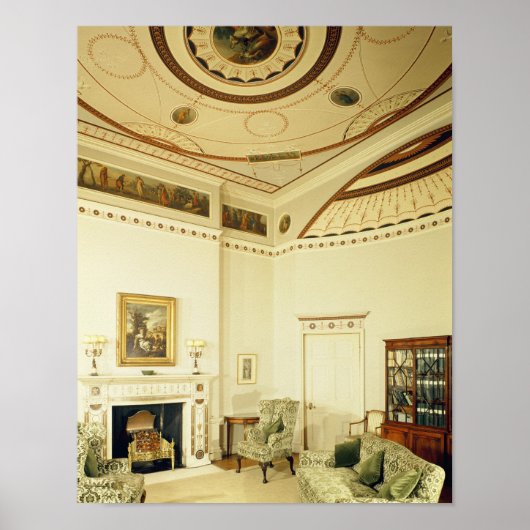 De Etruscan Room, ontworpen door Robert Adam Poster (Voorkant)