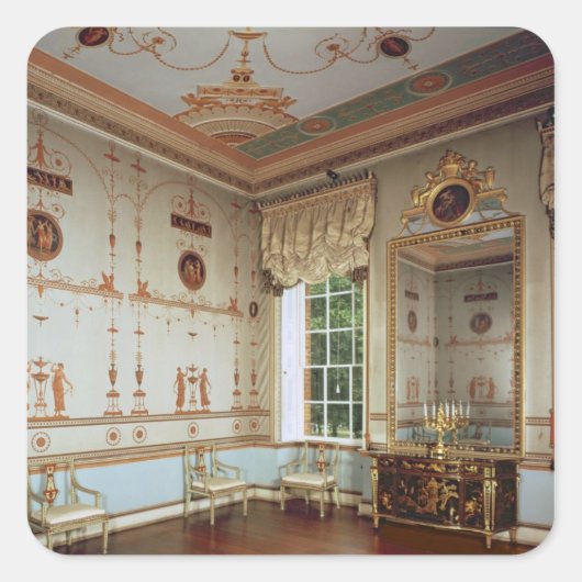 De Etruscan-ruimte Vierkante Sticker (Voorkant)