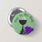 De Eucharistisch Kerst & de Communautaire Gastheer Ronde Button 5,7 Cm (Voorkant /achterkant)