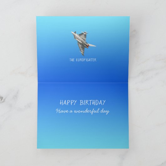 De Eurofighter Typhoon Birthday op maat Kaart (Binnen)